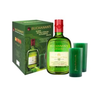 PACK BUCHANANS 12 AÑOS X 750 ML + 2 VASOS DE VIDRIO
